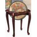 Queen Anne Antique Illuminated Floor Globe w/ Hardwood Stand